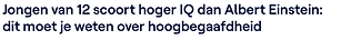 artikel hoogbegaafdheid 