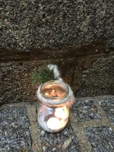 The very simple and nice Christmas decoration on the streets od Merano, Alto Adige in North Italy