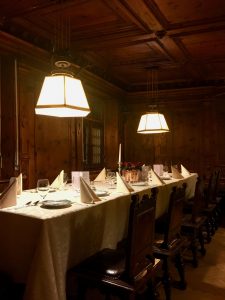 The dinner at Hotel Elephant in Bressanone with a tailored menu and wine selection