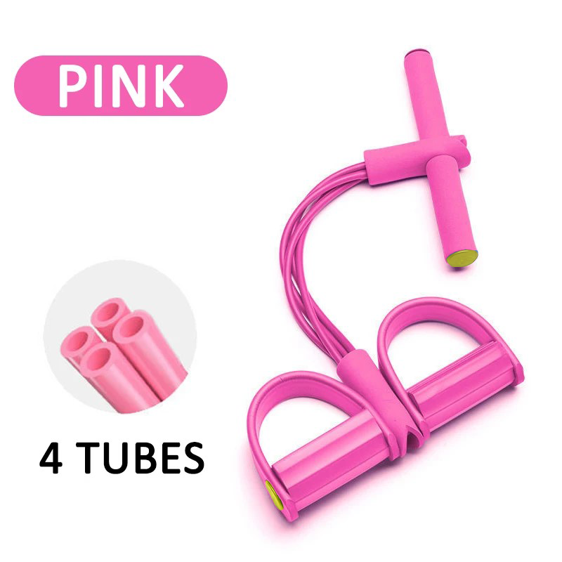 Thumbnail: Multi-Functional Four-Tube Pedal Tensioner Yoga Elastic Band Home Fitness Equipm