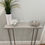 Thumbnail: Cashmere gloss console table on silver L frame legs