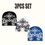 Thumbnail: 3-Piece Set Breathable Acrylic Unisex Y2k Cross Knit Beanie Cap - Thermal Stretc