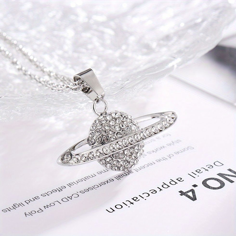 Thumbnail: [Simple Fashion Universe Necklace] 1pc Simple Fashion Planet Planet Universe Pen