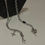 Thumbnail: Men's Punk Style Star & Moon Pendant Necklace with Cuban Figaro Chain - Black Zi