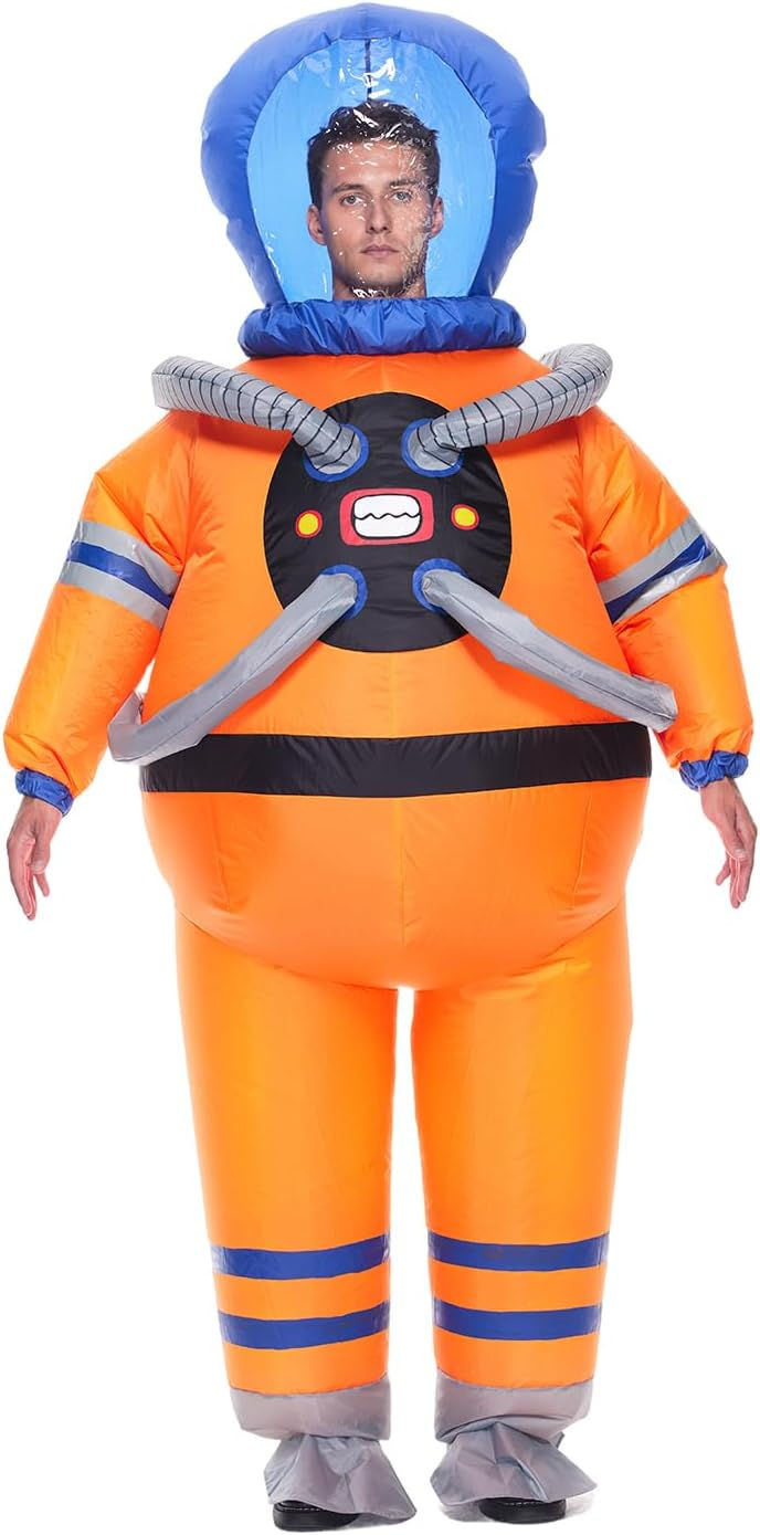 Thumbnail: Men Inflatable Astronaut Costume Funny Blow Up Suit for Adults