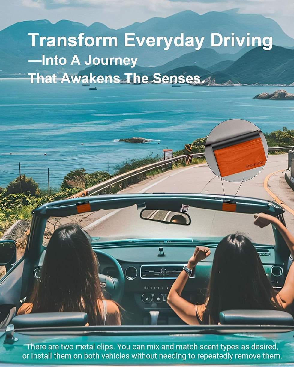 Thumbnail: Car Air Freshener-The Original Wood Air Freshener for Visor Clip - Long Lasting