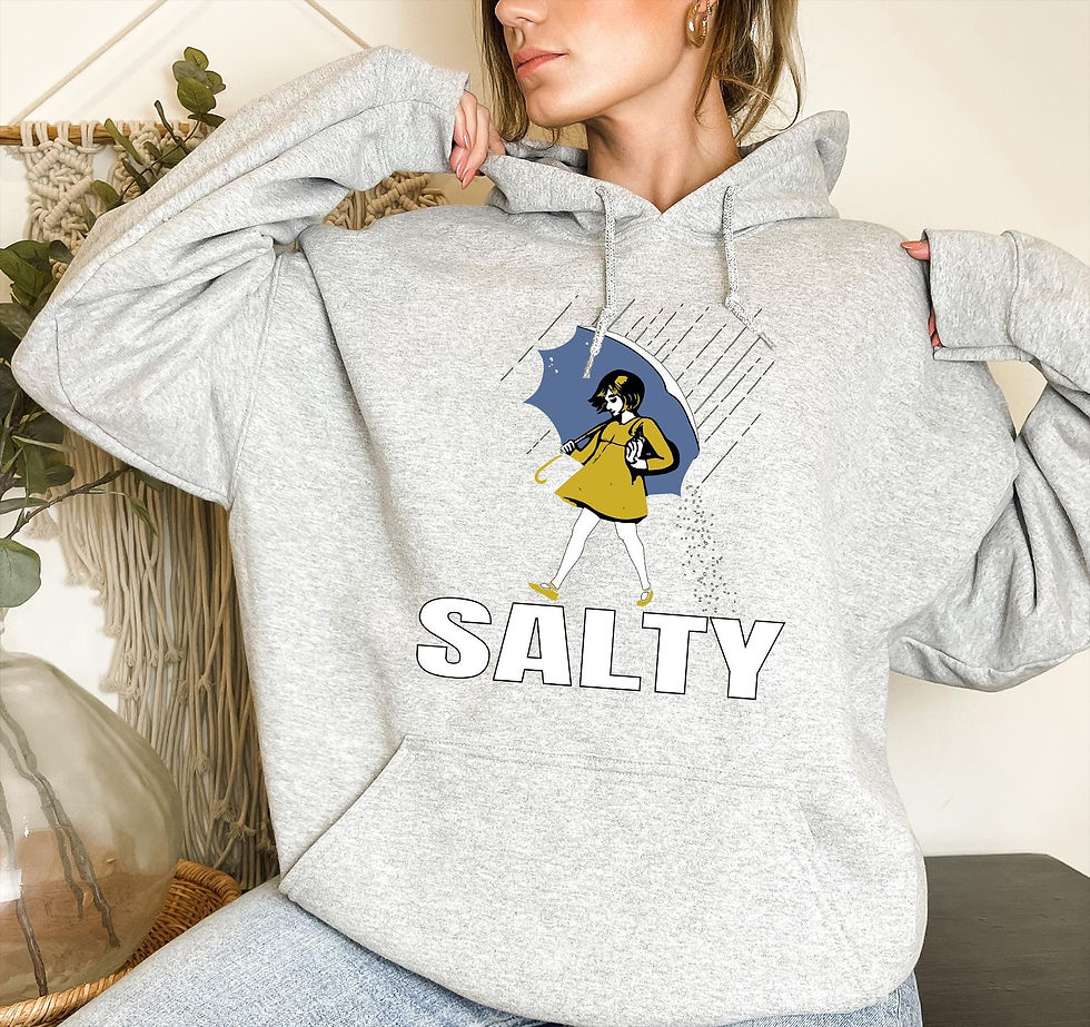 Thumbnail: Salty Girl Hoodie: Retro Vintage Graphic Women’s Casual Pullover