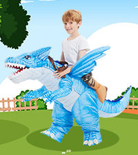 Thumbnail: Inflatable Dinosaur Costume Kids Halloween Blow up Costume