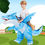 Thumbnail: Inflatable Dinosaur Costume Kids Halloween Blow up Costume