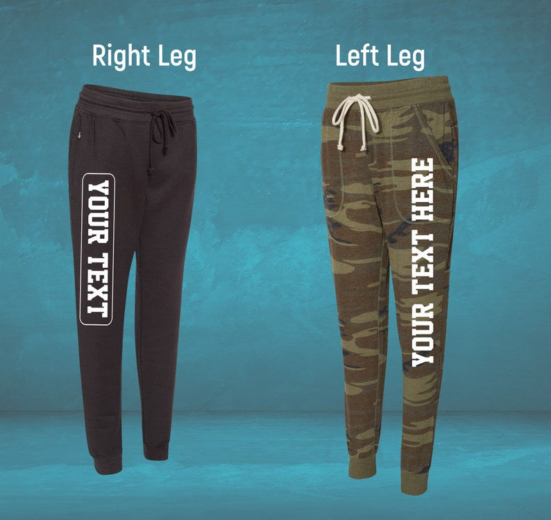 Thumbnail: Custom Fleece Joggers, Personalized Text, Matching Bridal Party & Sports