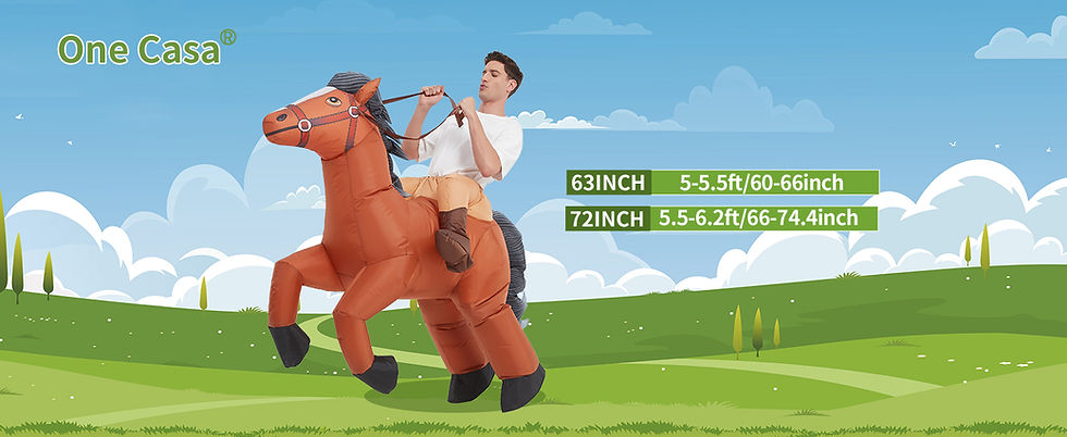 Thumbnail: Inflatable Halloween Horse Costume Blow Up Adult