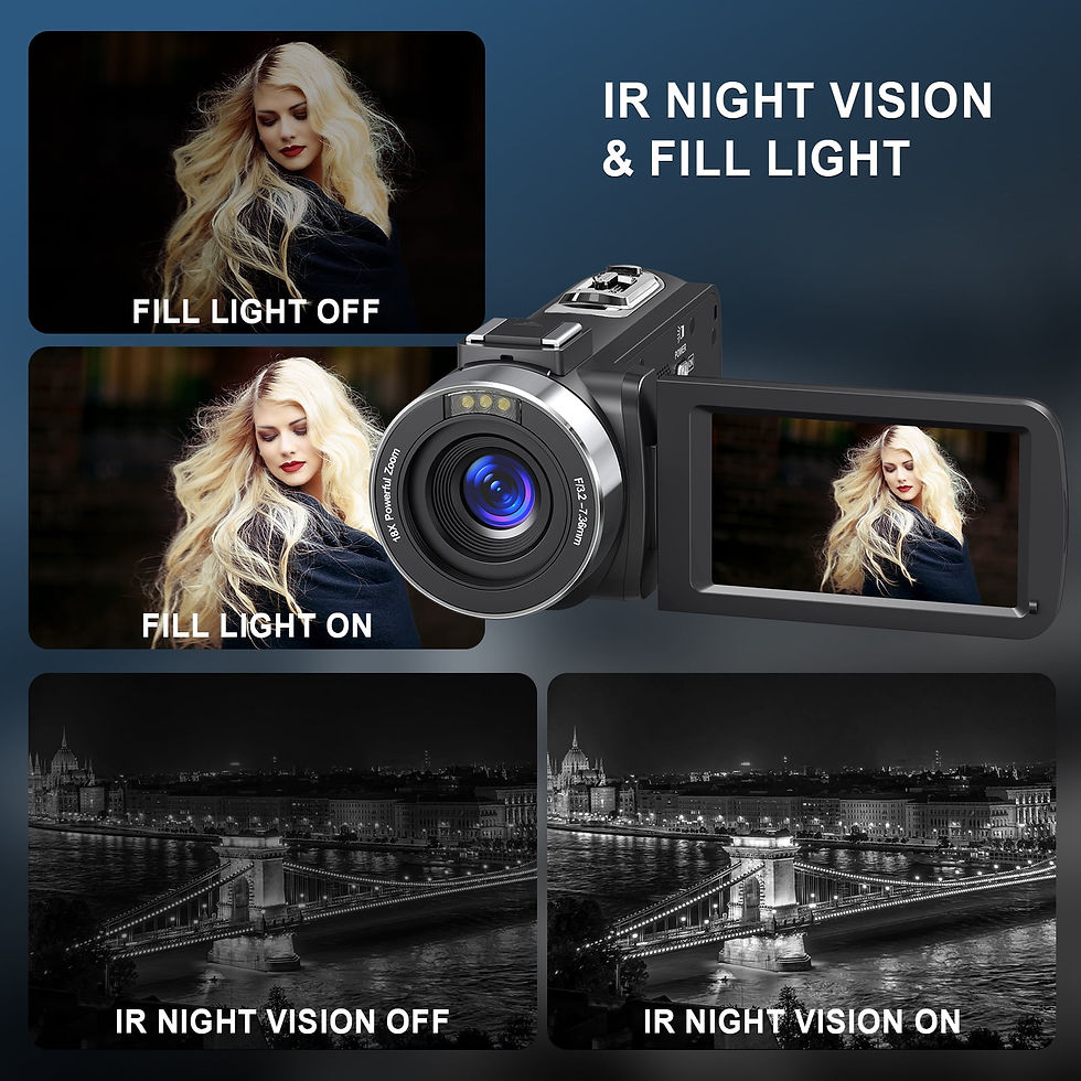 Thumbnail: MARVUE 8K Video Camera for Youtube 64MP 18X Digital Zoom 3.0 inch Flip Screen C
