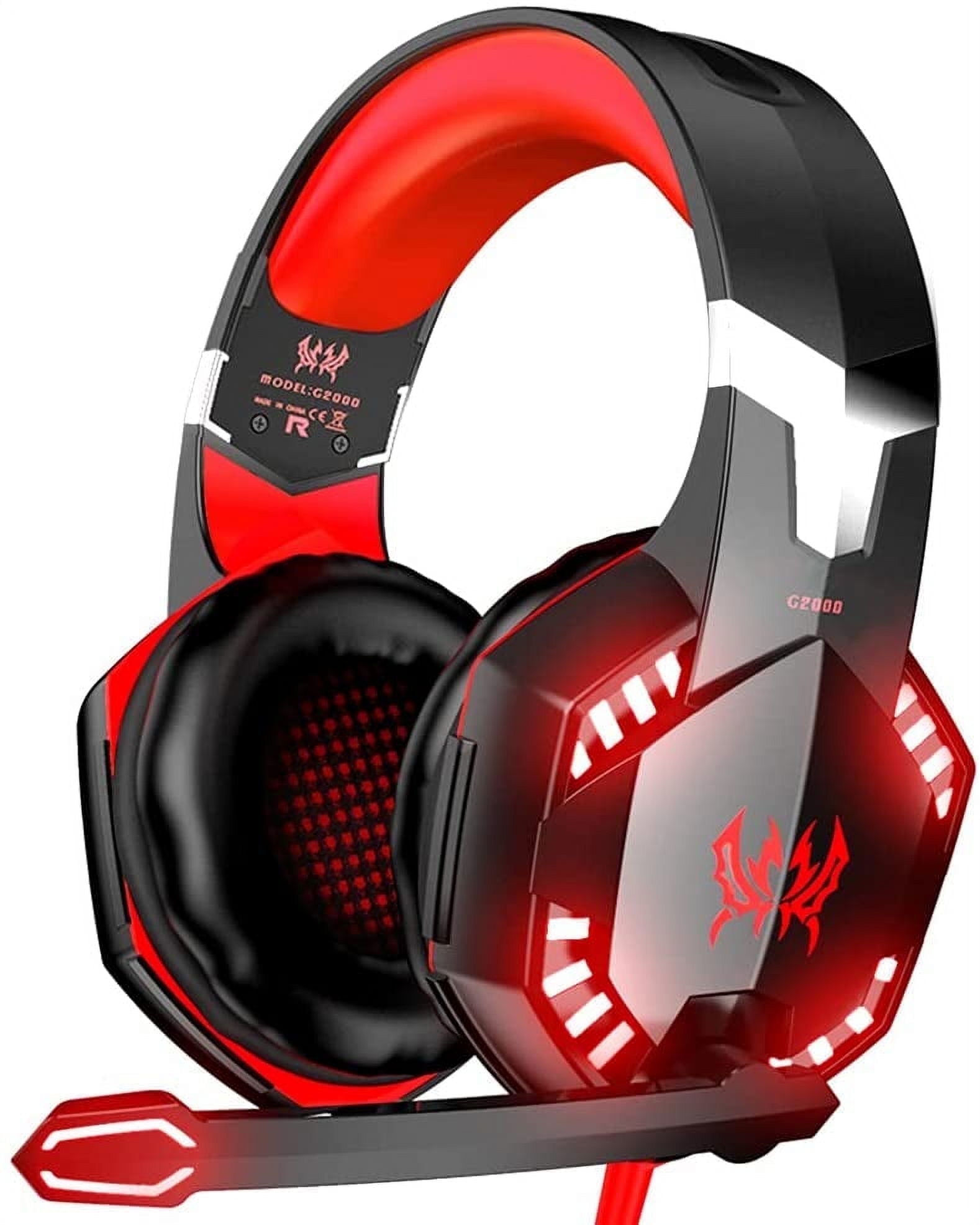 SPBPQY G2000 Gaming Headsets, Noise Cancelling Over-Ear Headset with Mic for PC