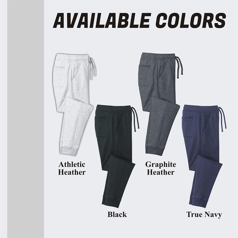 Thumbnail: Custom Printed Fleece Jogger: Sport-Tek Fitted Gym Pants