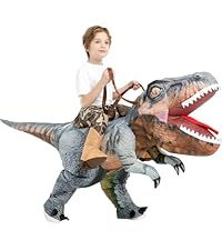 Thumbnail: Inflatable Dinosaur Halloween Costume Kids,Blow Up Ride T Rex Suit