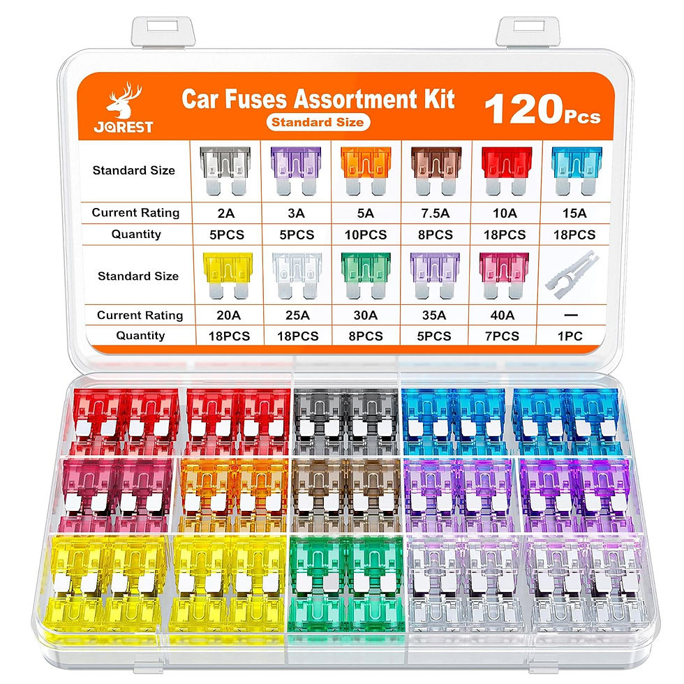 Thumbnail: JOREST 300Pcs Car Fuse Assortment Kit, 160 Mini Blade Fuses Automotive + 90 Sta