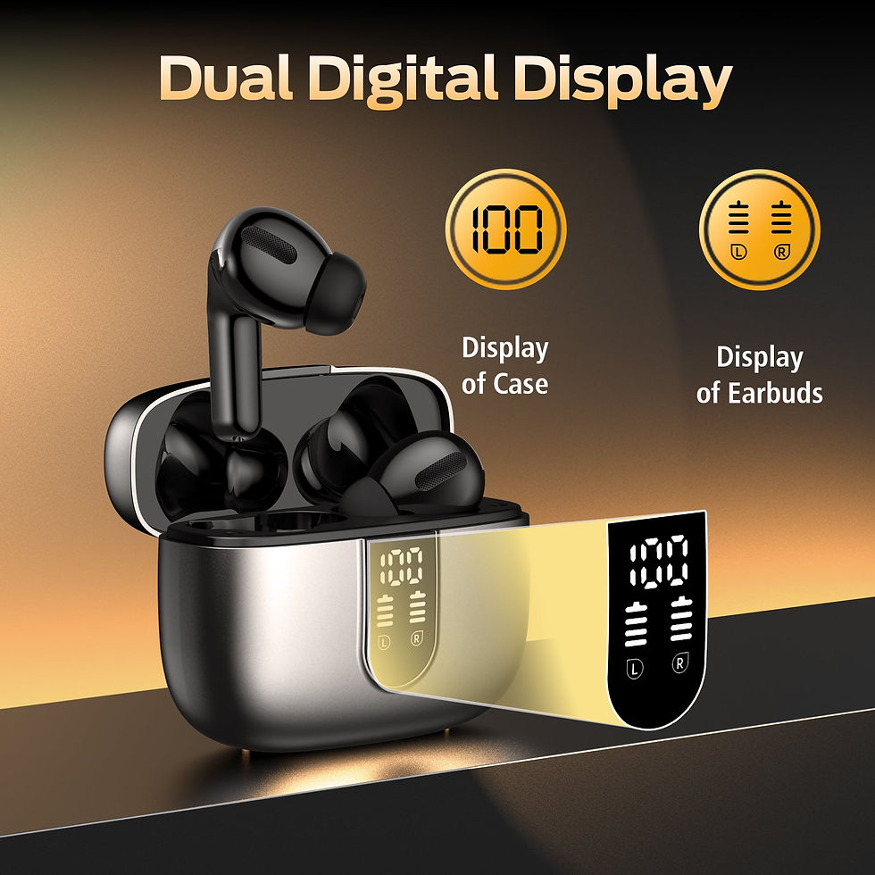 Thumbnail: VEATOOL Bluetooth Headphones True Wireless Earbuds 65H Playback Power Display E