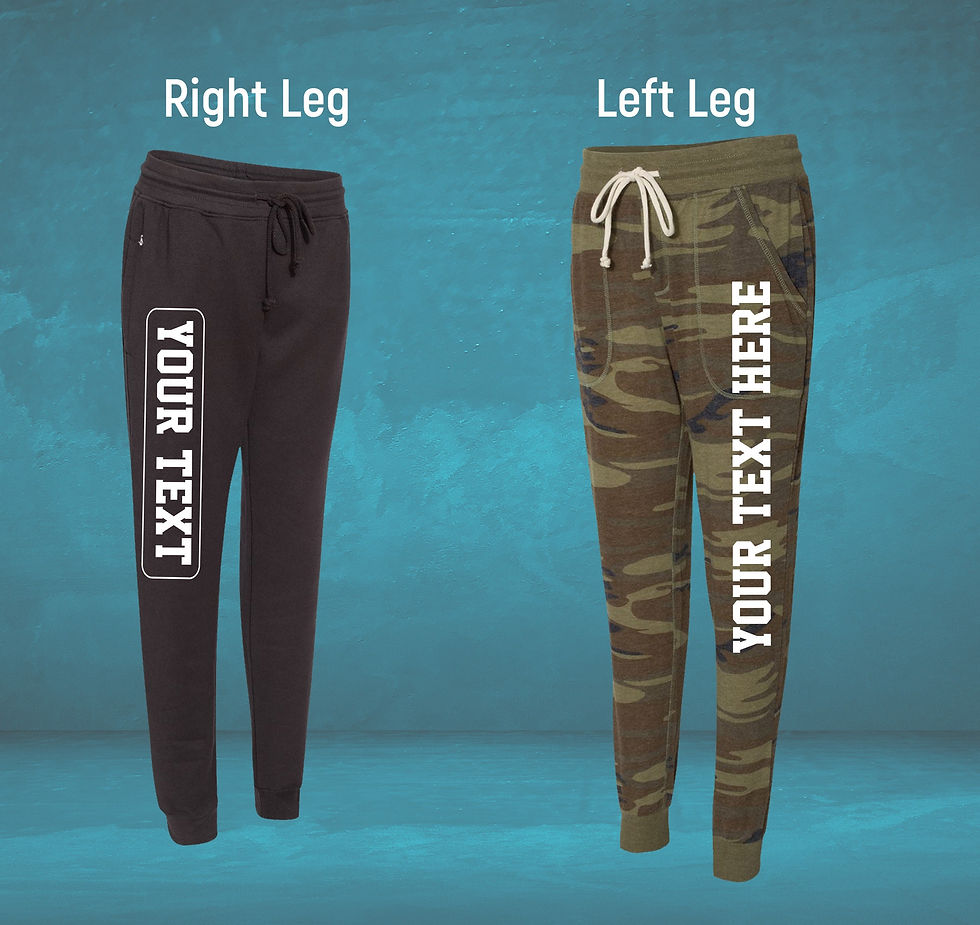 Thumbnail: Custom Fleece Joggers, Personalized Text, Matching Bridal Party & Sports