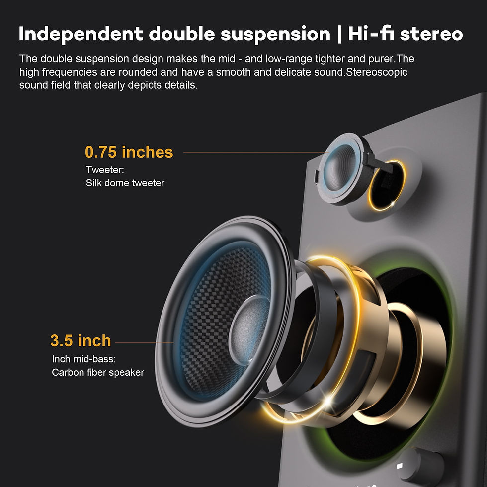Thumbnail: Active Studio Monitor Speakers, Bluetooth 5.3 Wireless, for Music Production, P
