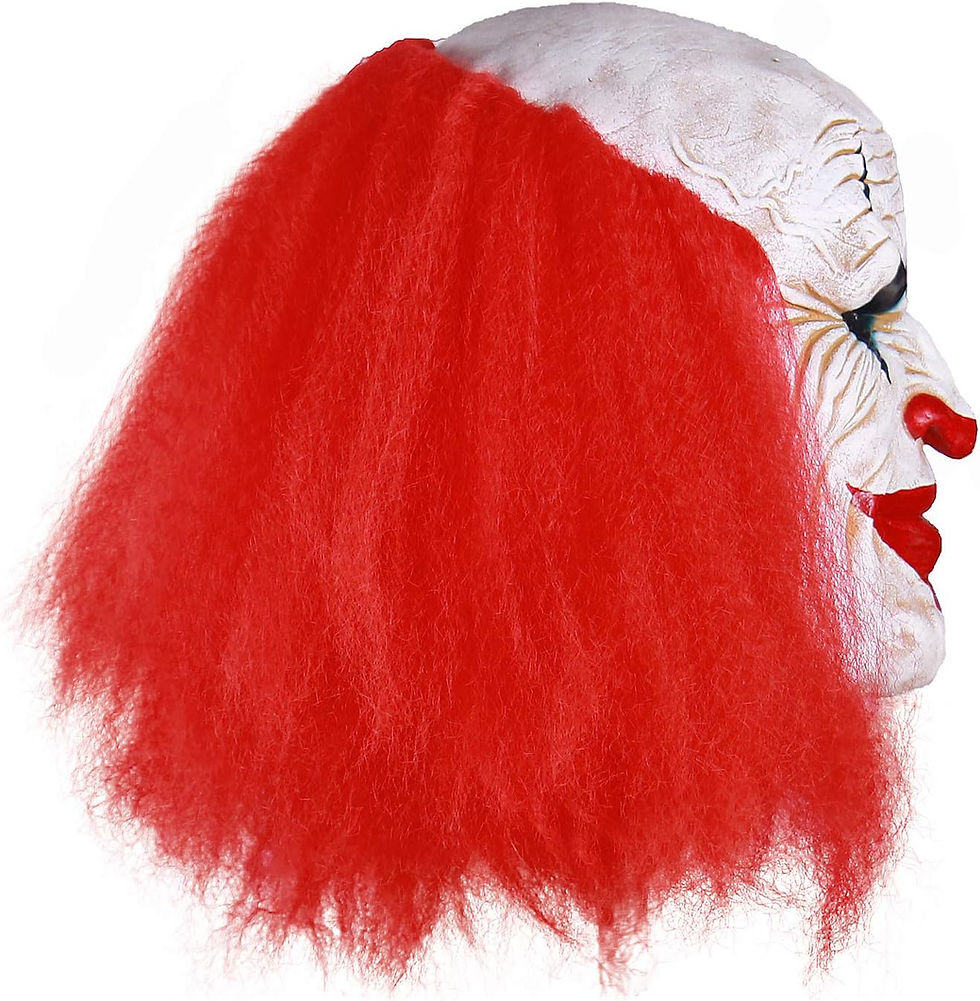 Thumbnail: Adults Creepy Clown Face Mask Scary Joker Masks for Halloween?Red?