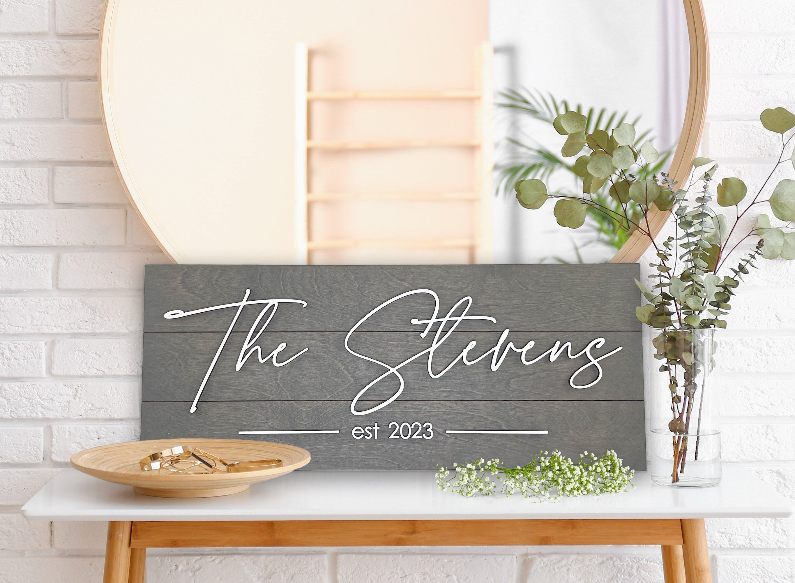 Family Last Name Sign | Personalized Wedding Gift | Pallet Sign Style | Farmhou