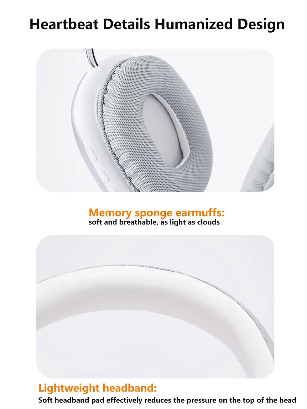 Thumbnail: Wireless Over Ear Bluetooth Headphones,8H...