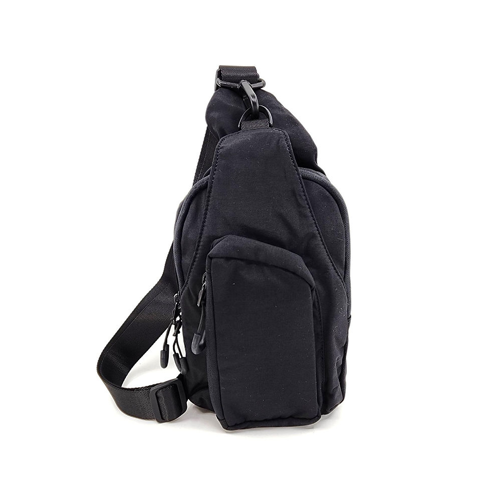 Thumbnail: Nylon Sling Crossbody Bag with Adjustable Shoulder Strap
