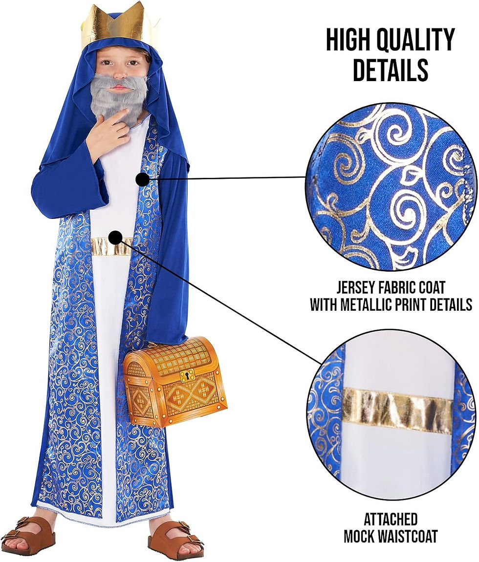 Thumbnail: Morph Wiseman Costume Kids, Boys Shepherd Costume, Saint Outfit, Catholic Saint