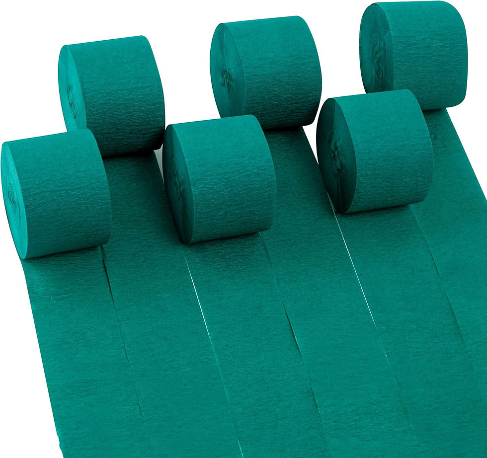 Thumbnail: Crepe Paper Streamers 6 Rolls 492ft,Pack of Olive Green Khaki Streamers Party D