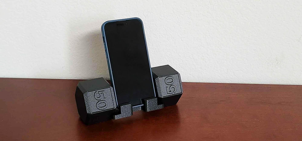 Thumbnail: Dumbbell Phone Stand for Desk, Perfect Gift for Personal Trainer or Fitness Ent