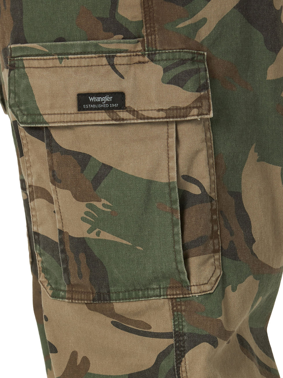 Thumbnail: Big Mens Relaxed Fit Cargo Pants With Stretch