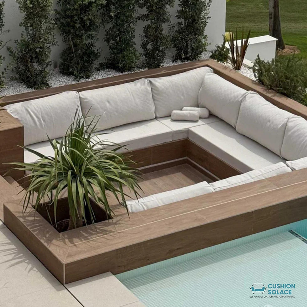 Thumbnail: Custom Outdoor Bench Cushion , Water Resistant, UV Proof, Zippered Cover, 8 Yea