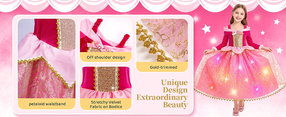 Thumbnail: Meland Princess Dresses for Girls Light Up Princess Dress Up