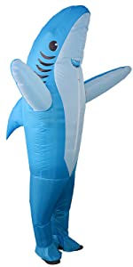 Thumbnail:  Inflatable Shark Halloween Costume Air Blow up Jumpsuit Fancy Dress Funny suit