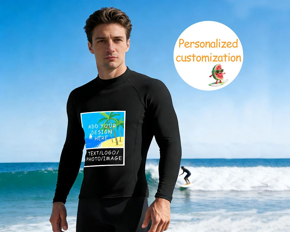 Thumbnail: Custom Surf Suit with Logo Picture Text Background,Custom Surf Team Uniform,Per