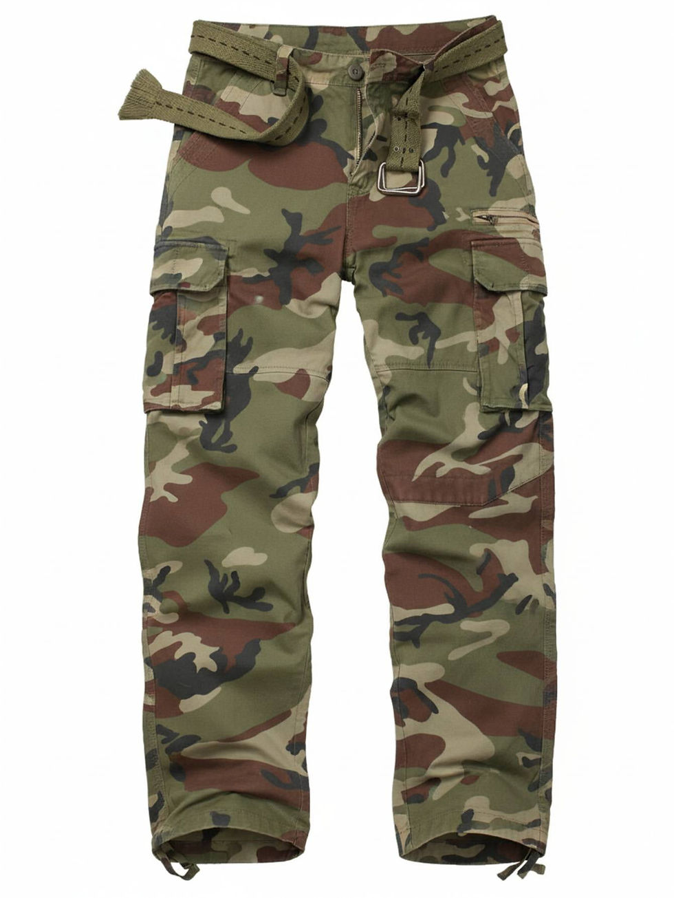 Thumbnail: Men's Cotton Cargo Pants, Relaxed Fit Work Pants with 7 Pockets,Straight Leg Ca
