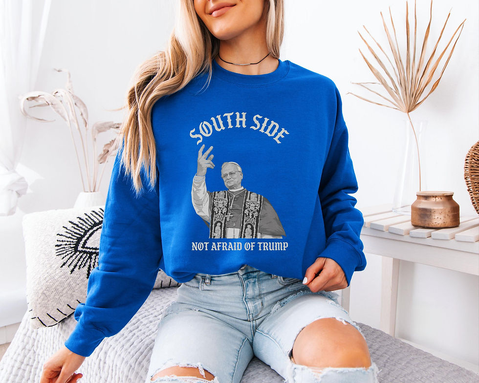 Thumbnail: South Side Not Afraid Of Him Graphic Tee, Funny Pope Leo Parody Design, Anti-Tr