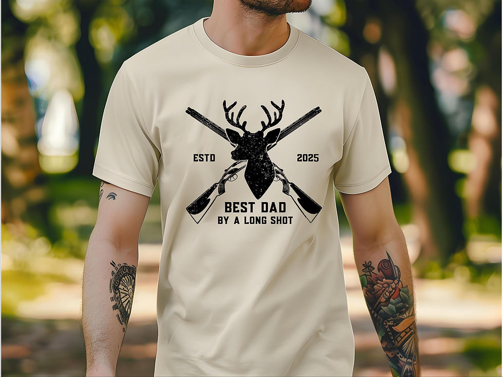 Thumbnail: Hunter Dad T-shirt,Best Dad By A Long Shot,Deer Hunting Dad, Custom ESTD Year D