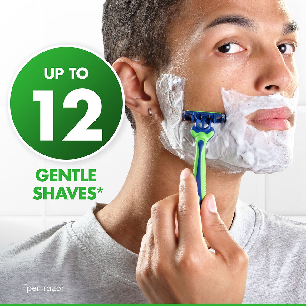 Thumbnail: Gillette Sensor3 Sensitive Men's Disposable Razor, 12 Razors, Green