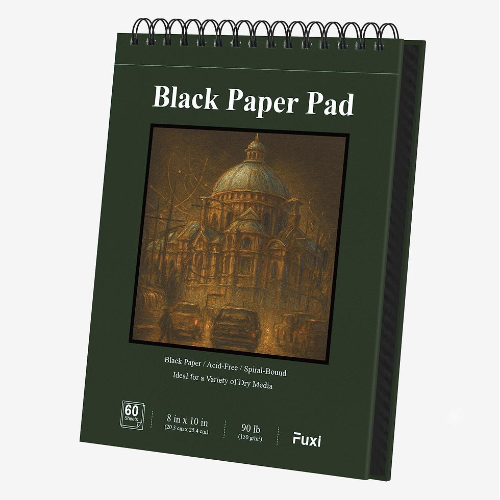 Thumbnail: Fuxi 9" x 12" Sketch Book, Top Spiral Bound Sketch Pad, 100 Sheets 68lb/100gsm 