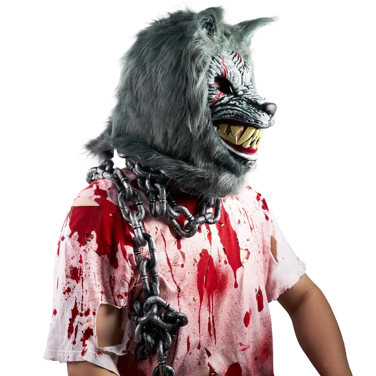 Halloween Wolf Mask Scary Werewolf Mask for Adults Men,Halloween Costume Full H