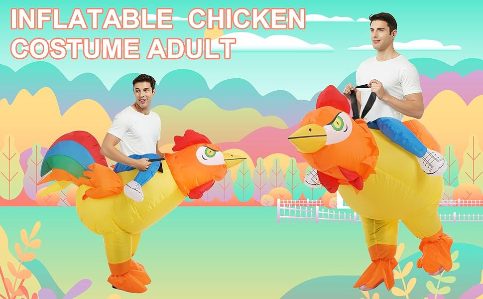 Thumbnail: Inflatable Chicken Halloween Costume for Adult Funny Costumes