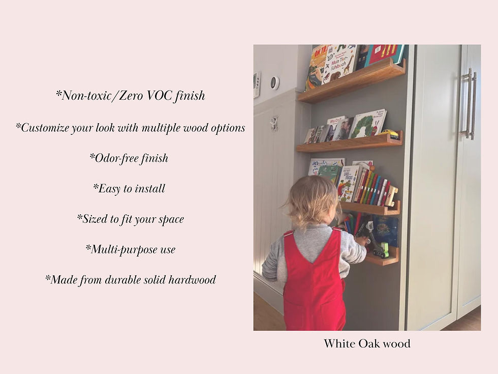 Thumbnail: Floating Picture Ledge Wall Shelf, Floating Shelf, handmade with solid hardwood