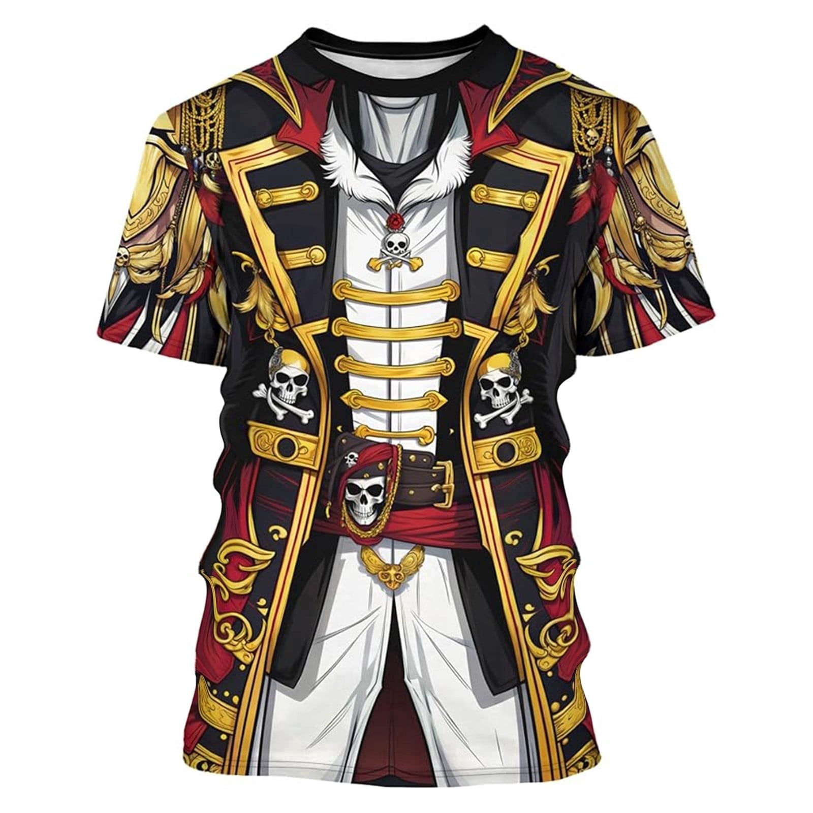 Mens T Shirt Anime Pirate Captain T Shirt Funny