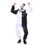 Thumbnail: Unisex Kid Clown Costume Jumpsuit Black and White Halloween Outfit