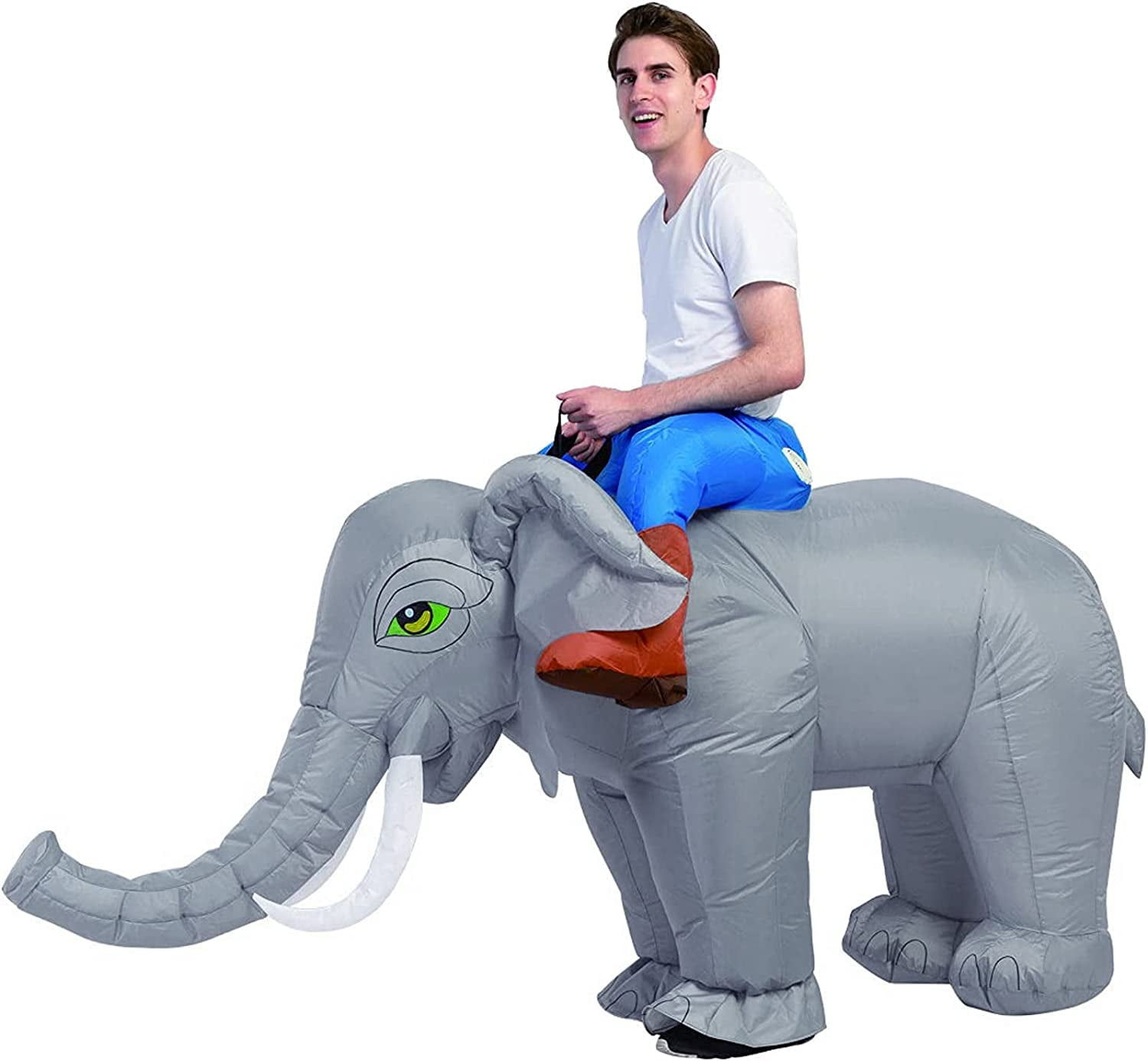 72 inch Elephant Inflatable Costume, Halloween Blow Up Costumes for Adults Men
