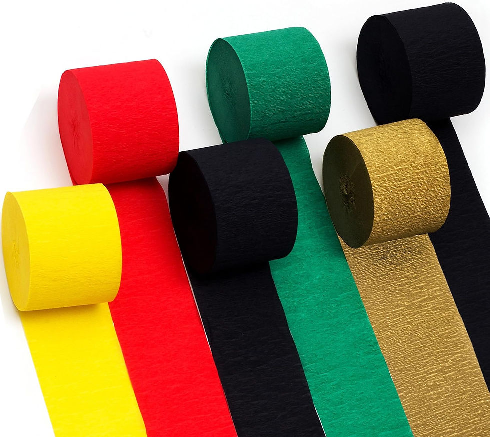 Thumbnail: Crepe Paper Streamers 6 Rolls 492ft,Pack of Olive Green Khaki Streamers Party D