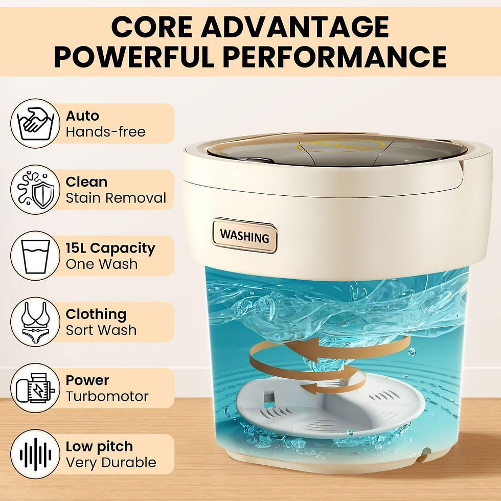 Thumbnail: Portable Mini Washing Machine Upgrade Blue Light 3L portable Washing Machine