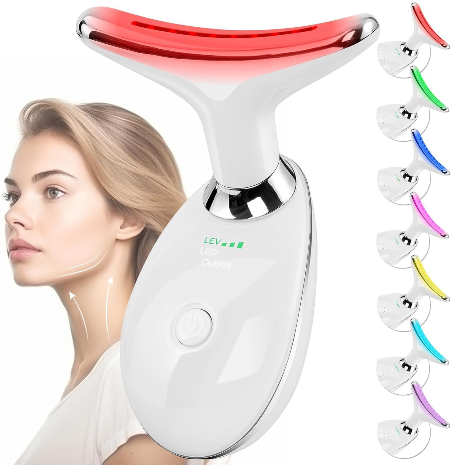 Facial Massager Face and Neck, Face 𝖲 culpting Wand Tool with 7 Color - Birthda