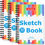 Thumbnail: 9" x 12" Sketch Book, 2-Pack 50 Sheets Spiral Bound Art Sketchbook, Acid Free A